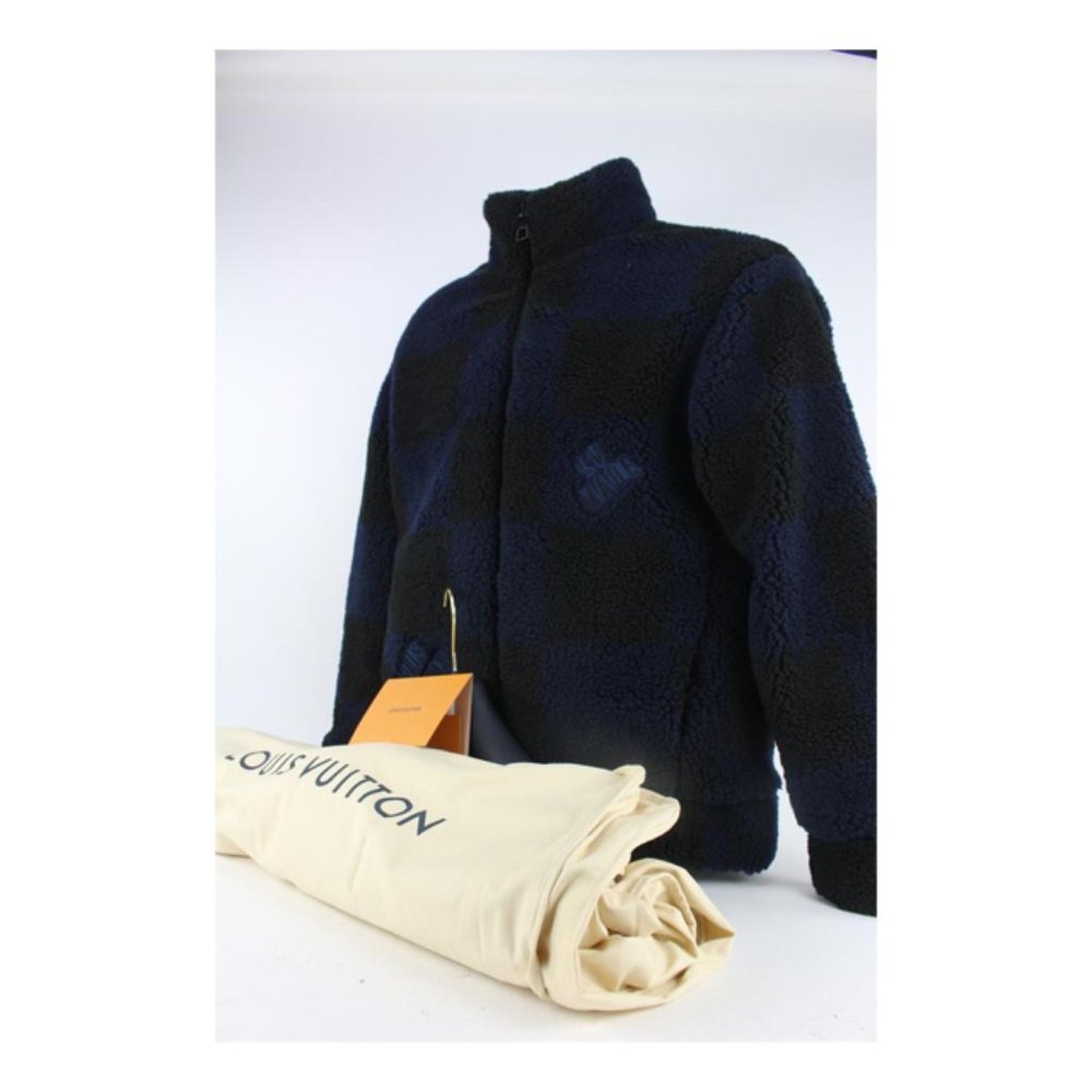 Louis Vuitton Men's S LV x Nigo Jacquared Damier Fleece Blouson Zip Jacket - Picture 2 of 12